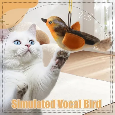 PetTribes Oiseau à plumes suspendu pour chat 2pcs.