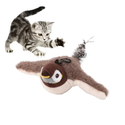 PetTribes Oiseau à Battement USB pour Chat - Jouet Interactif