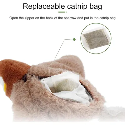 PetTribes Oiseau à Battement USB pour Chat - Jouet Interactif