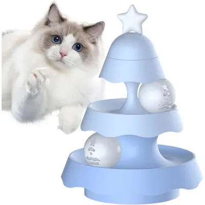PetTribes Tour à chat 3 niveaux avec plateau tournant
