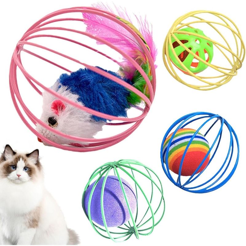 PetTribes Balle interactive avec souris pour chat