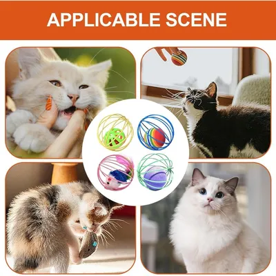 PetTribes Balle interactive avec souris pour chat