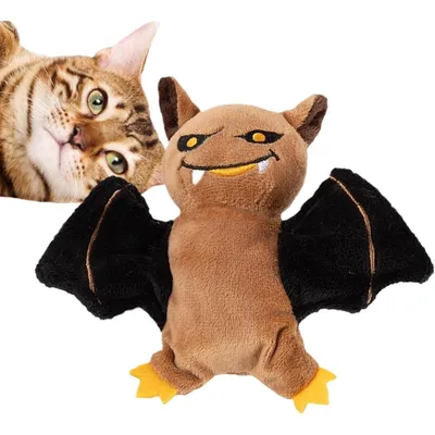 PetTribes Jouet à mâcher doux pour chaton en forme de chauve-souris