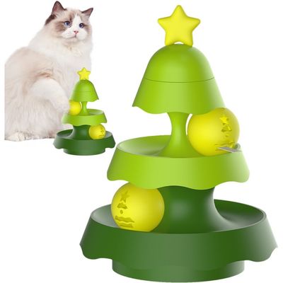 PetTribes Tour à chat 3 niveaux avec plateau tournant