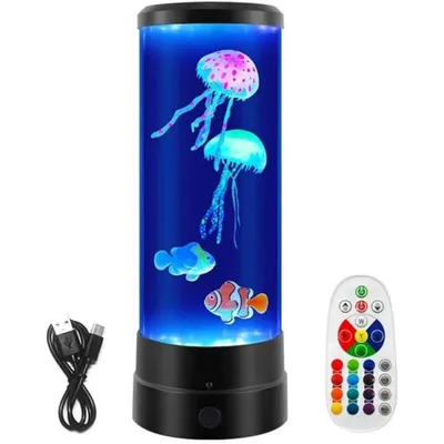 PetTribes Lampe à Poissons Bulles LED - Multicolore USB