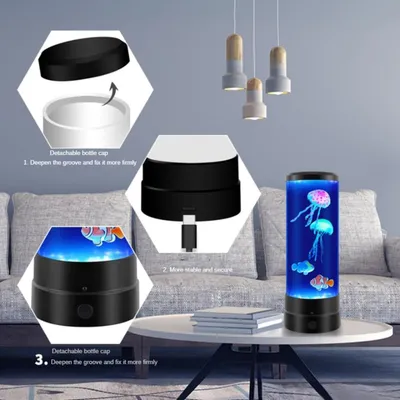 PetTribes Lampe à Poissons Bulles LED - Multicolore USB