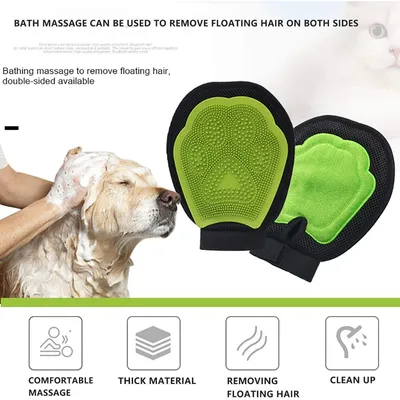 PetTribes 3 gants de massage et toilettage pour chien - Nettoyant