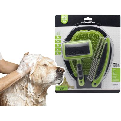 PetTribes 3 gants de massage et toilettage pour chien - Nettoyant