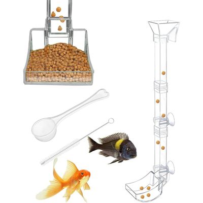 PetTribes Plateau de Nourriture Transparent pour Aquarium & Crevettes S