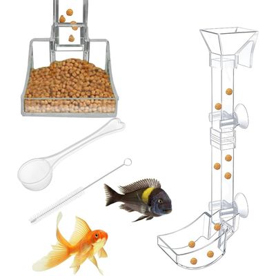 PetTribes Plateau de Nourriture Transparent pour Aquarium & Crevettes S