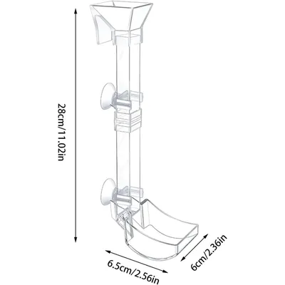 PetTribes Plateau de Nourriture Transparent pour Aquarium & Crevettes M
