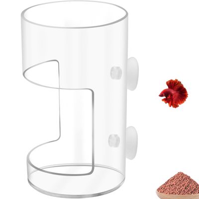 PetTribes Plateau d'Alimentation avec Ventouse pour Aquariums