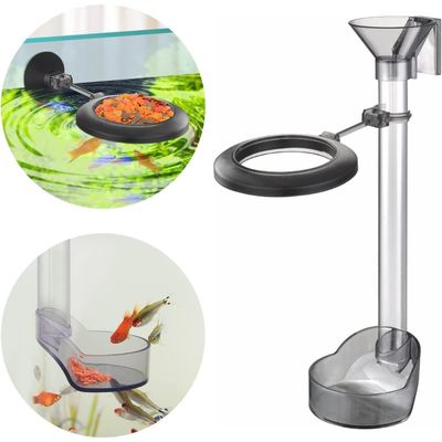 PetTribes Tube d'Alimentation Double Niveau pour Aquarium