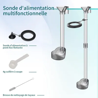 PetTribes Tube d'Alimentation Double Niveau pour Aquarium