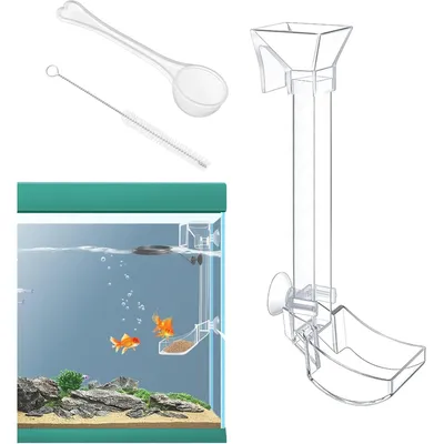 PetTribes Plateau de Nourriture Transparent pour Aquarium & Crevettes S