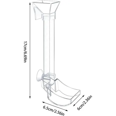 PetTribes Plateau de Nourriture Transparent pour Aquarium & Crevettes S