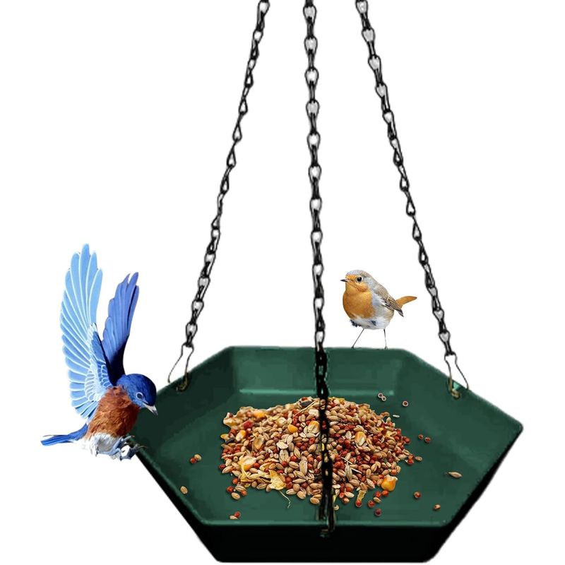 PetTribes Mangeoire à Oiseaux Suspendue - Forme Hexagonale