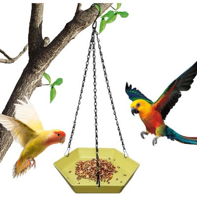 PetTribes Mangeoire à Oiseaux Suspendue - Forme Hexagonale