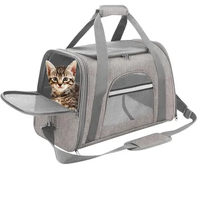 PetTribes Sac de Transport Pliable et Aéré pour Chat/Chien