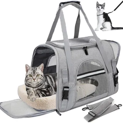 PetTribes Sac de Transport Pliable et Aéré pour Chat/Chien