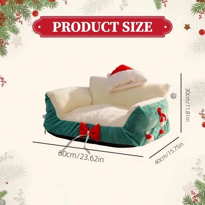 PetTribes Lit de Noël chaud et moelleux pour chat