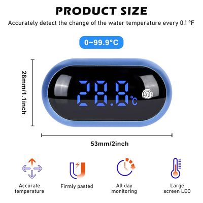 PetTribes Thermomètre Aquarium LED Tactile - Grand Écran