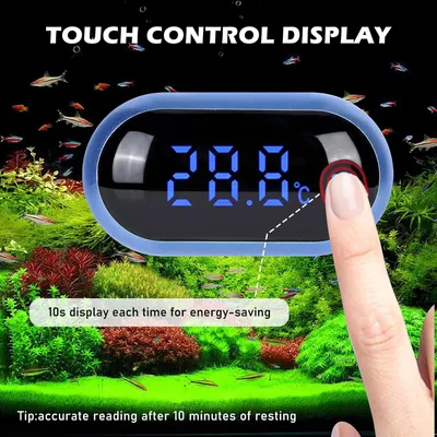 PetTribes Thermomètre Aquarium LED Tactile - Grand Écran PetTribes Thermomètre Aquarium LED Tactile - Grand Écran