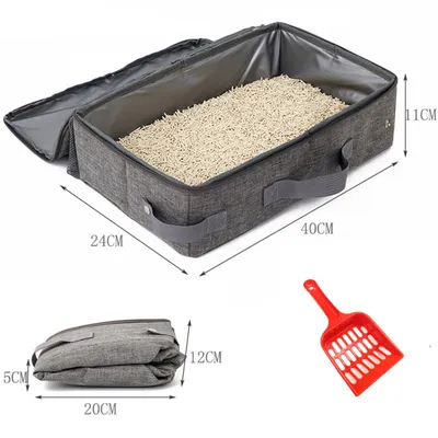 PetTribes Litière Portable Chat - Pliable & Étanche