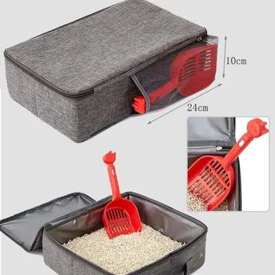 PetTribes Litière Portable Chat - Pliable & Étanche