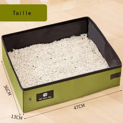 PetTribes Bac à litière pliable pour chat - Portable, imperméable M