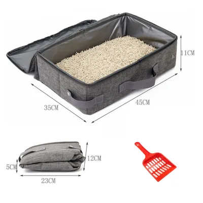 PetTribes Litière Portable Chat - Pliable & Étanche