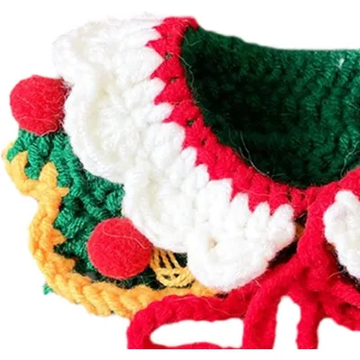 PetTribes Collier de Noël pour chat - coton vert