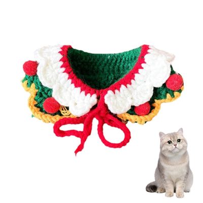PetTribes Collier de Noël pour chat - coton vert