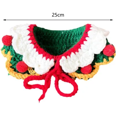 PetTribes Collier de Noël pour chat - coton vert
