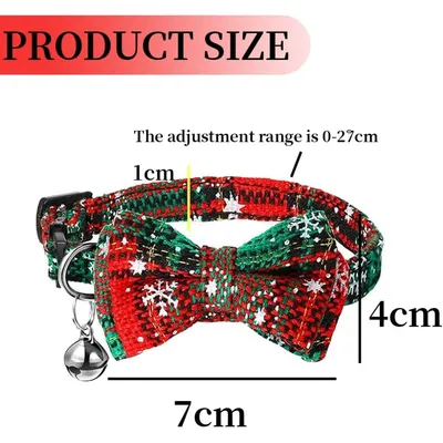 PetTribes Collier de Noël ajustable pour chat et petit chien
