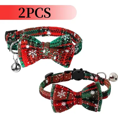 PetTribes Collier de Noël ajustable pour chat et petit chien