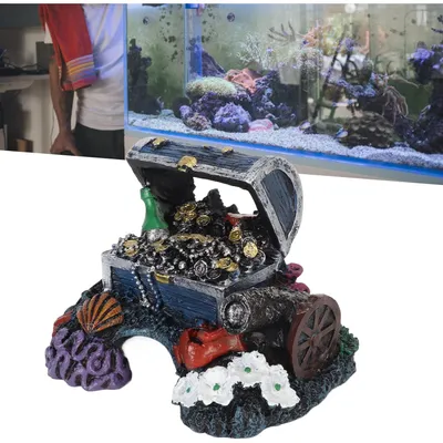 PetTribes Coffre au Trésor Ornemental pour Aquarium
