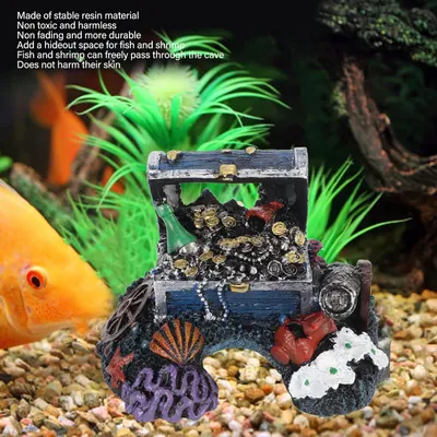 PetTribes Coffre au Trésor Ornemental pour Aquarium