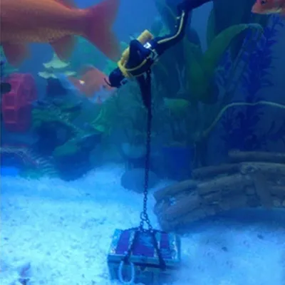 PetTribes Plongeur Chasseur de Trésor pour Aquarium