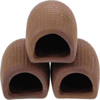 PetTribes 3 Ornements Céramique pour Aquarium - Cachette Sûre