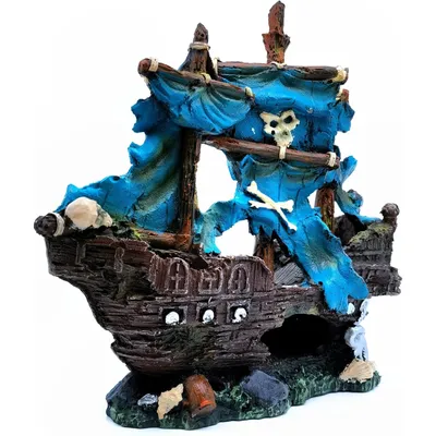 PetTribes Bateau Pirate Décoratif pour Aquarium