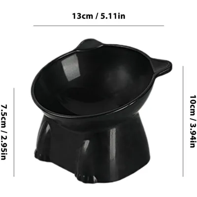 PetTribes Bol incliné pour chat et petit chien.