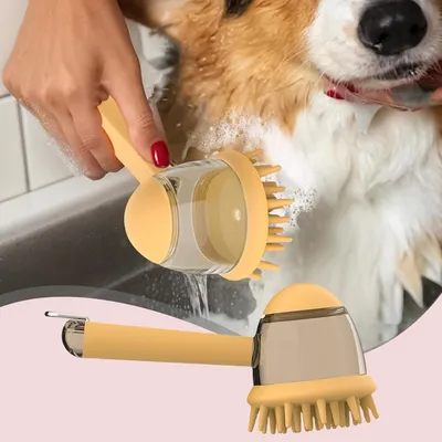 PetTribes Brosse de Bain pour Chien - Disperse Shampoing & Massage