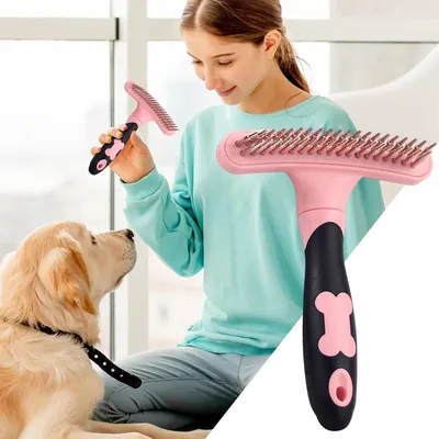 PetTribes Râteau Double Rangée - Toilettage Pro