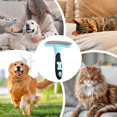 PetTribes Râteau Double Rangée - Toilettage Pro