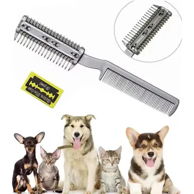 PetTribes Peigne double face pour chien - Lame incluse - Démêlage pro