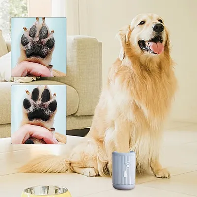 PetTribes Brosse Douce et Séchage Rapide : Gobelet pour Pattes Propres