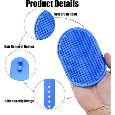 PetTribes Brosse de bain en silicone pour chien et chat