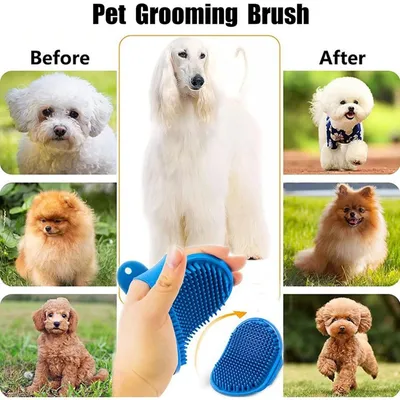 PetTribes Brosse de bain en silicone pour chien et chat