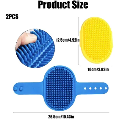 PetTribes Brosse de bain en silicone pour chien et chat